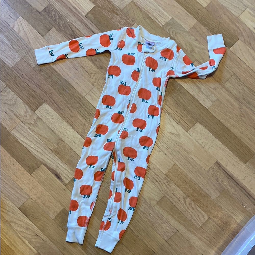 Hanna Andersson Orange Pumpkin Kids Footie
